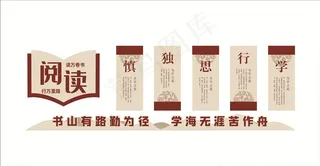 阅读文化墙图片
