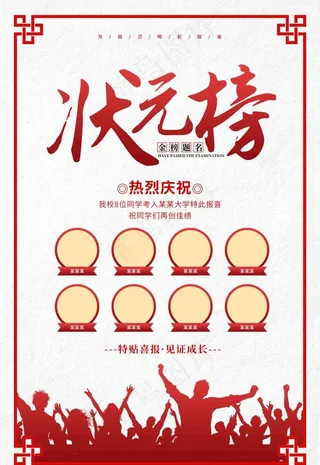 高考状元榜图片