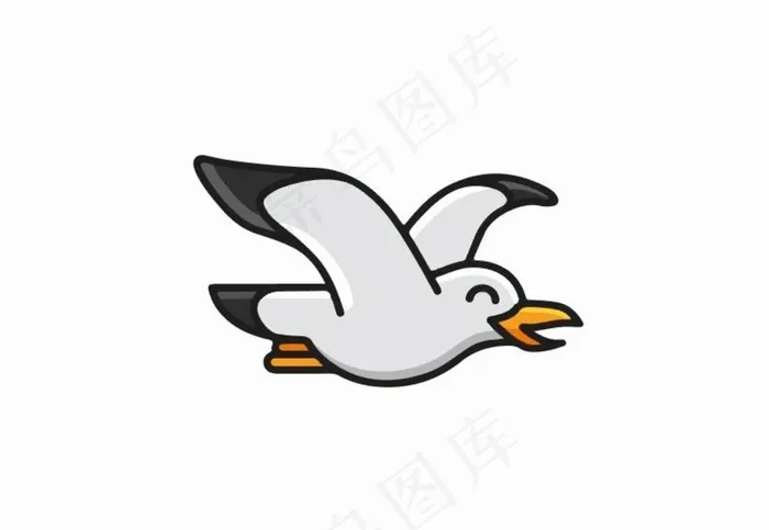 卡通海鸥图片ai矢量模版下载