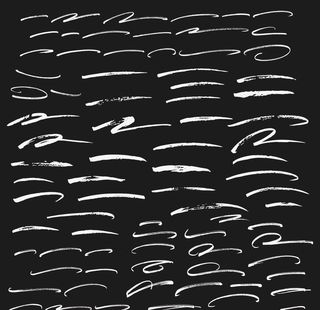 毛笔水墨笔迹与分割线图片