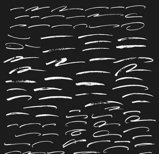 毛笔水墨笔迹与分割线图片