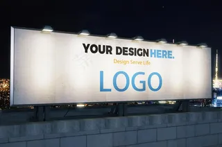 户外展板样机图片