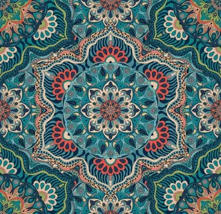 无缝印花墙纸图案图片