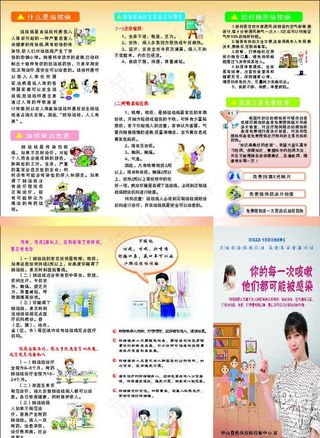 结核病宣传单 三折页图片