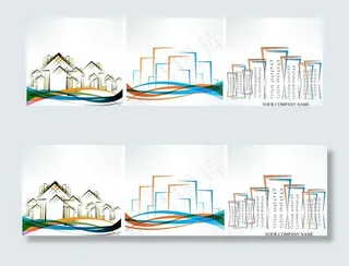 抽象房子矢量素材图片