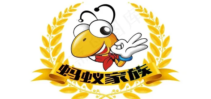 蚂蚁家族麦穗边LOGO图片