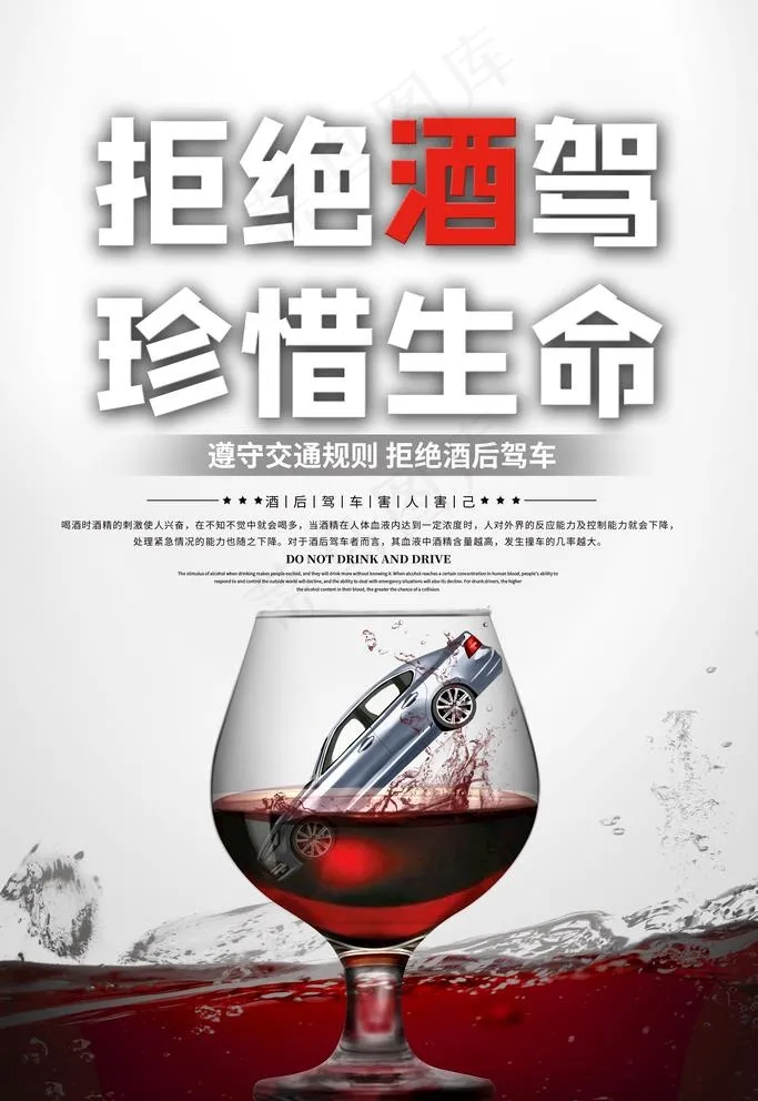 拒绝酒驾图片(3545X5315(DPI:150))psd模版下载
