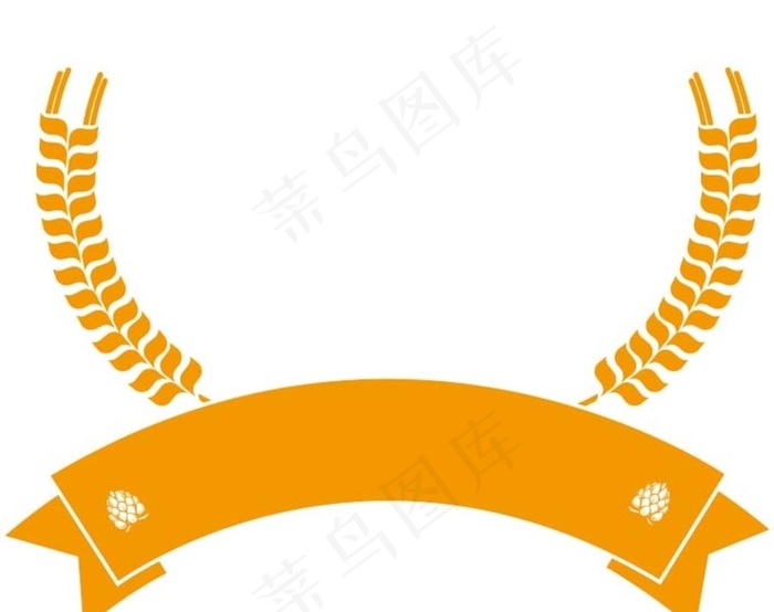 麦穗图片ai矢量模版下载
