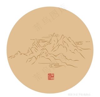 山线条图片