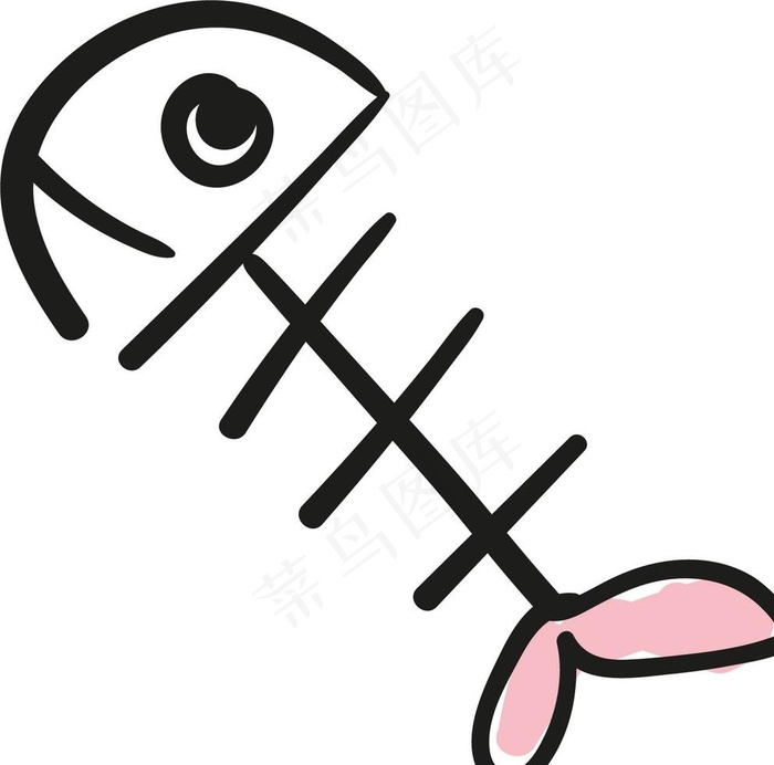 卡通鱼骨头图片