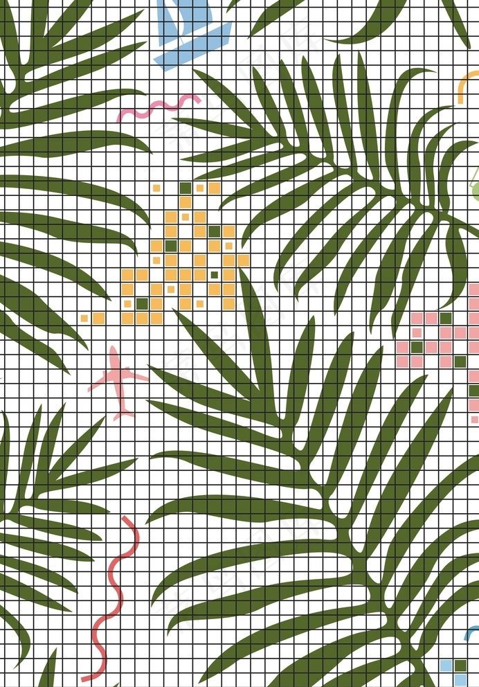 植物花卉叶子无缝背景底纹图片