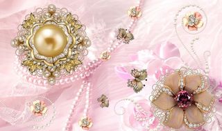 珠宝花卉背景墙图片