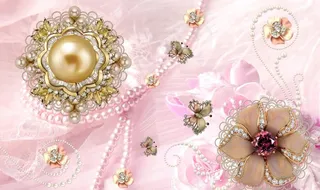 珠宝花卉背景墙图片