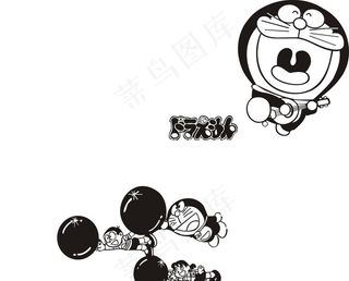 动画素描多啦A梦图片