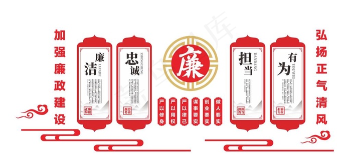 廉洁文化墙图片