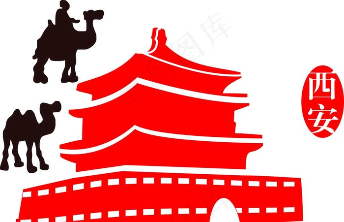 西安钟楼图片