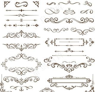 花纹复古欧式边框装饰素材图片