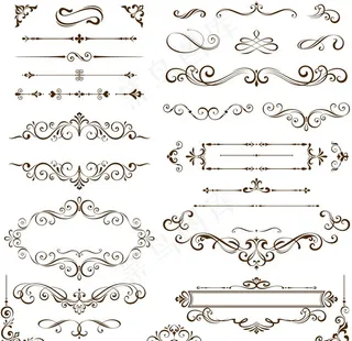 花纹复古欧式边框装饰素材图片