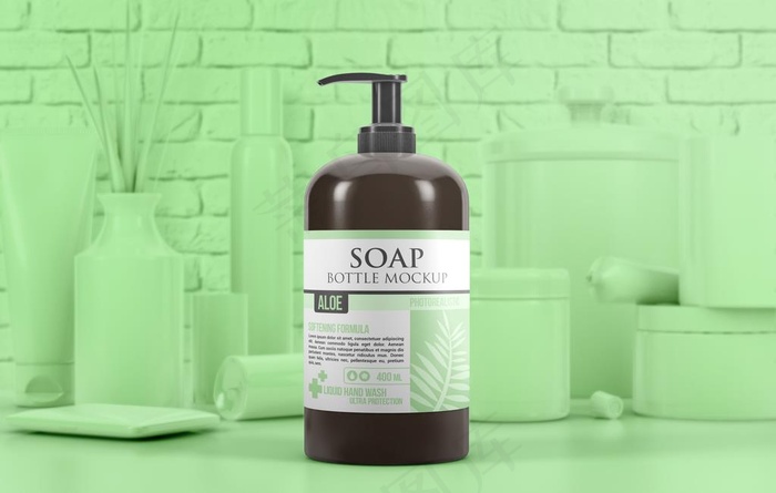 洗发水包装样机图片