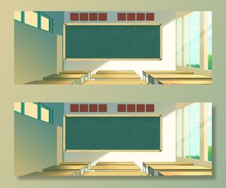 校园毕业季教室文艺动漫风背景图片