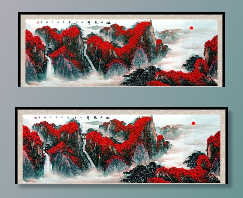 旭日东升图片(8400X3300(DPI:150))psd模版下载