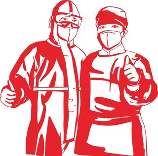 防护服的医生人物图片