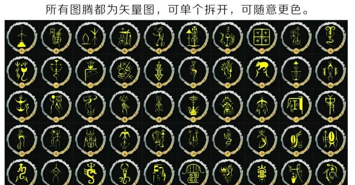 姓氏图腾下图片cdr矢量模版下载