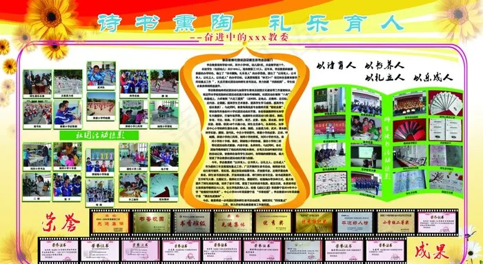 学校社团展板图片(7293X4222(DPI:65))psd模版下载