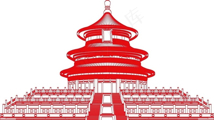 天坛图片cdr矢量模版下载