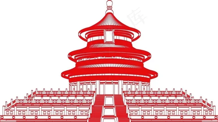 天坛图片cdr矢量模版下载