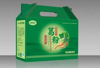 葛粉包装平面展开图图片