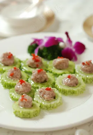 凉瓜蒸肉丸图片