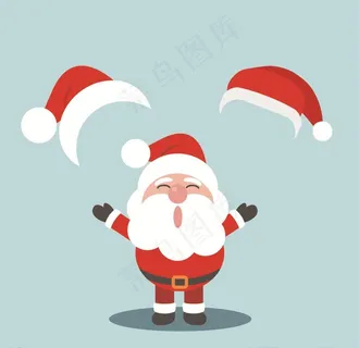 卡通圣诞老人圣诞帽图片