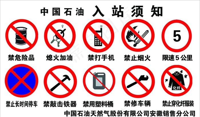 加油站常用安全标志图片