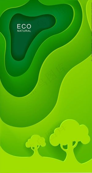 绿色树叶背景图片