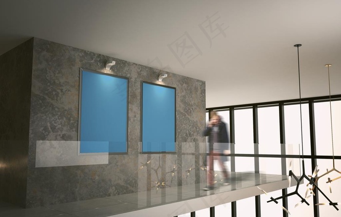 展厅样机图片(3000X2000(DPI:300))psd模版下载