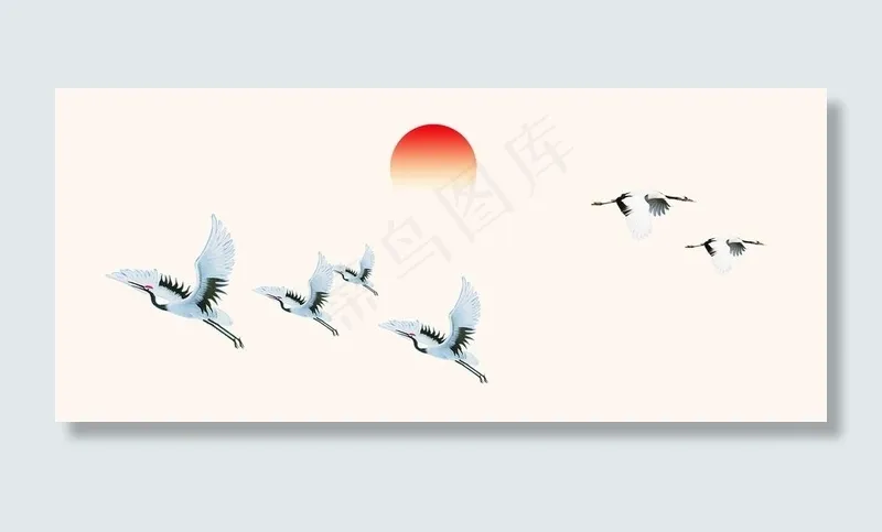 鹤图片(9071X4208(DPI:72))psd模版下载