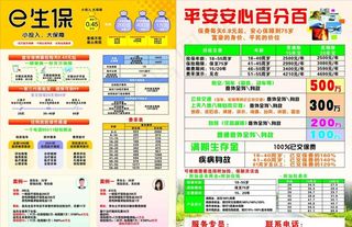 e生保安心百分百宣传单图片