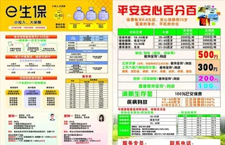 e生保安心百分百宣传单图片