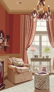 卡通室内背景矢量图片