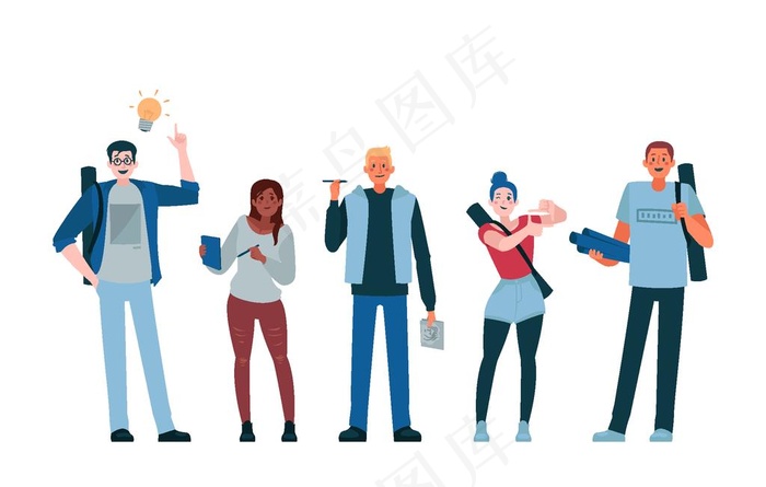 矢量卡通休闲人物图片