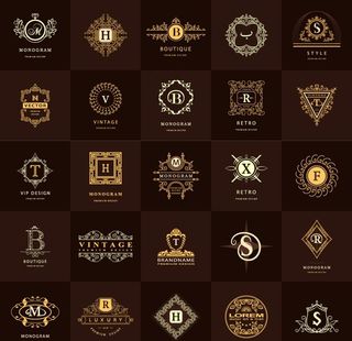 欧式字母花纹图片