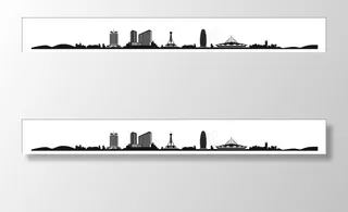 郑州建筑剪影图片