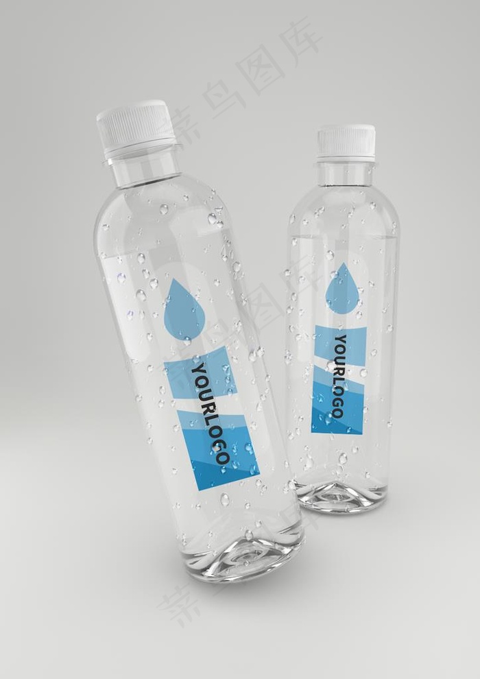 矿泉水瓶样机图片psd模版下载