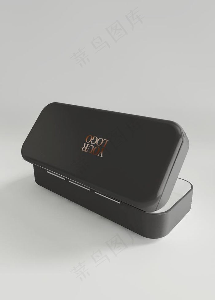 眼镜盒样机图片psd模版下载