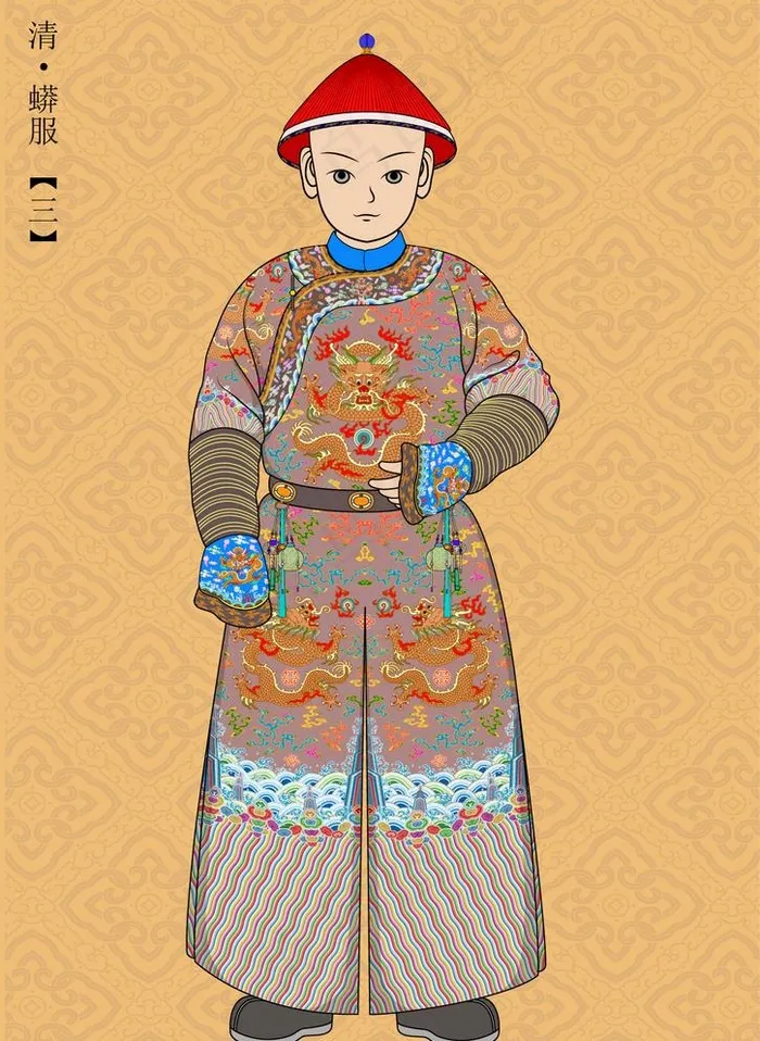 清朝官员服饰5 蟒袍 官服图片