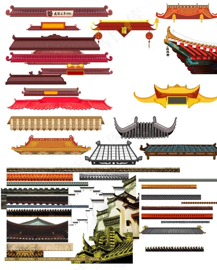 中式屋檐图片(9071X5669(DPI:72))psd模版下载