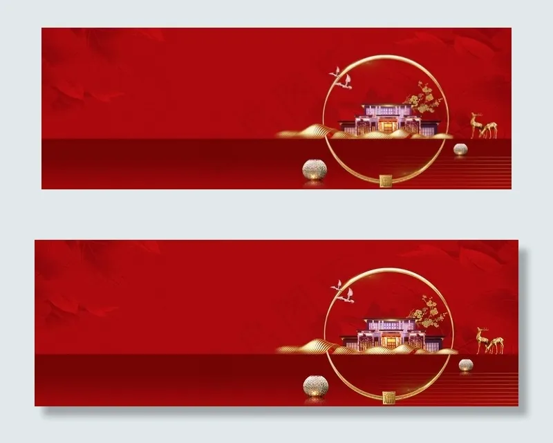 地产 中式图片(6400X2400(DPI:300))psd模版下载