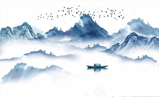 中国风水墨山水装饰画图片 中国风水墨山水装饰画图片