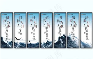 企业文化标语口号展板设计图片